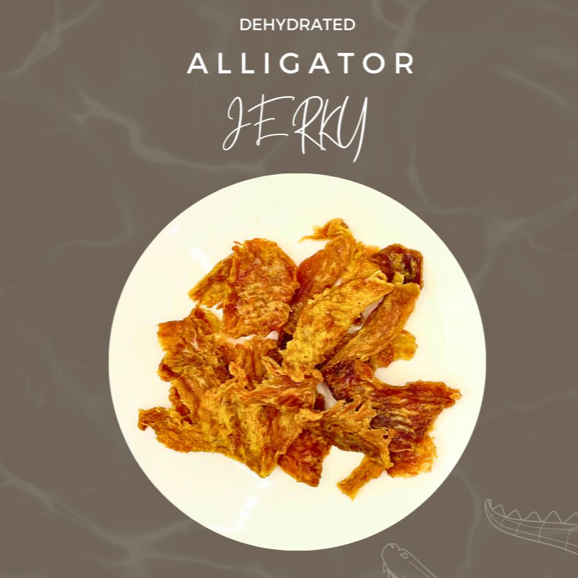 100% Natural Alligator Fillets Jerky - Air Dry | Delicious Treats for Dogs, Cats - BarkiesNGoodies