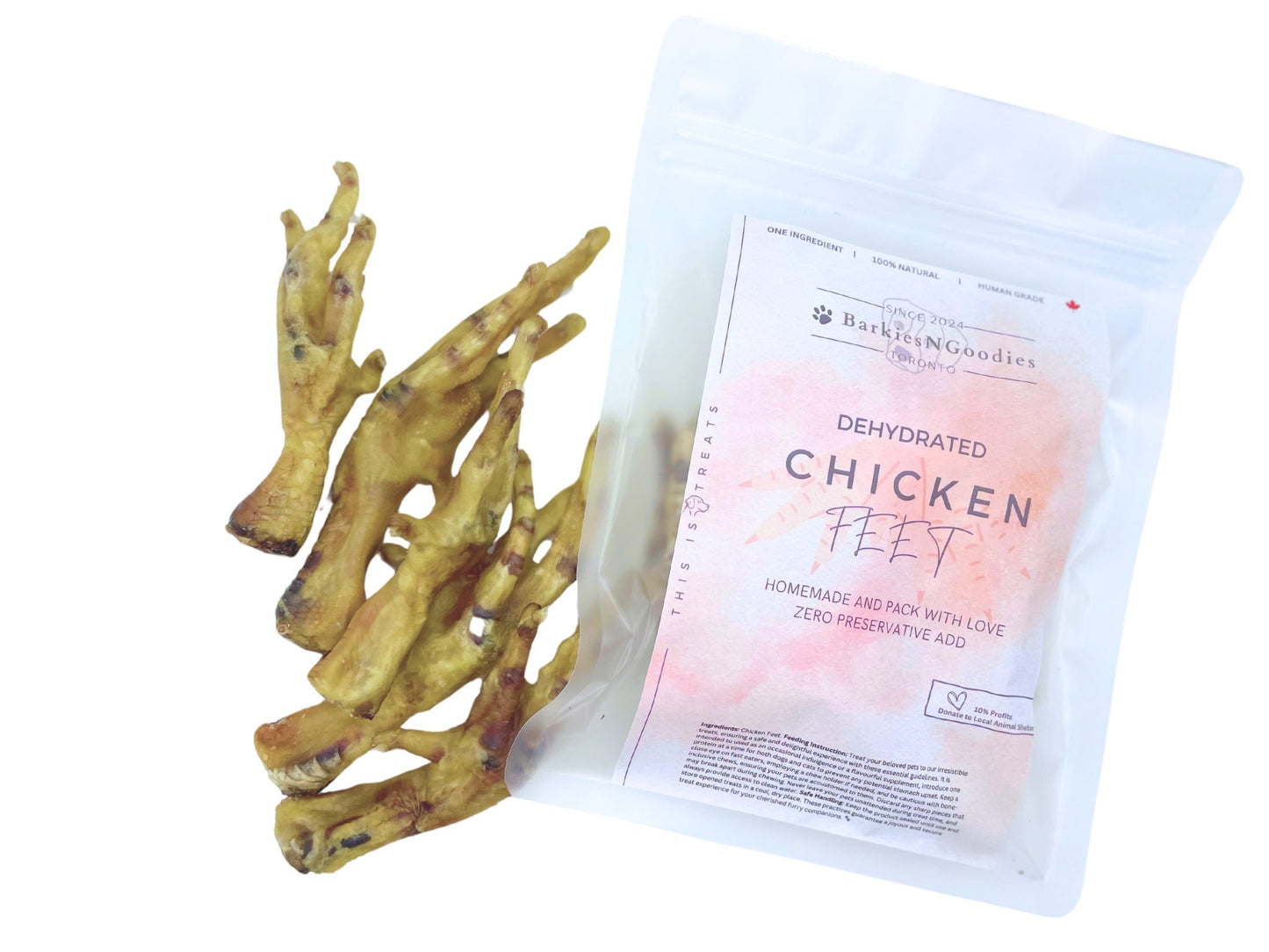 100% Natural Chicken Feets - Air Dry | Delicious Treats for Dogs - BarkiesNGoodies