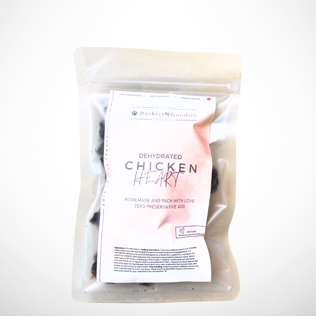 100% Natural Chicken Heart  - Air Dry | Delicious Treats for Dogs and Cats