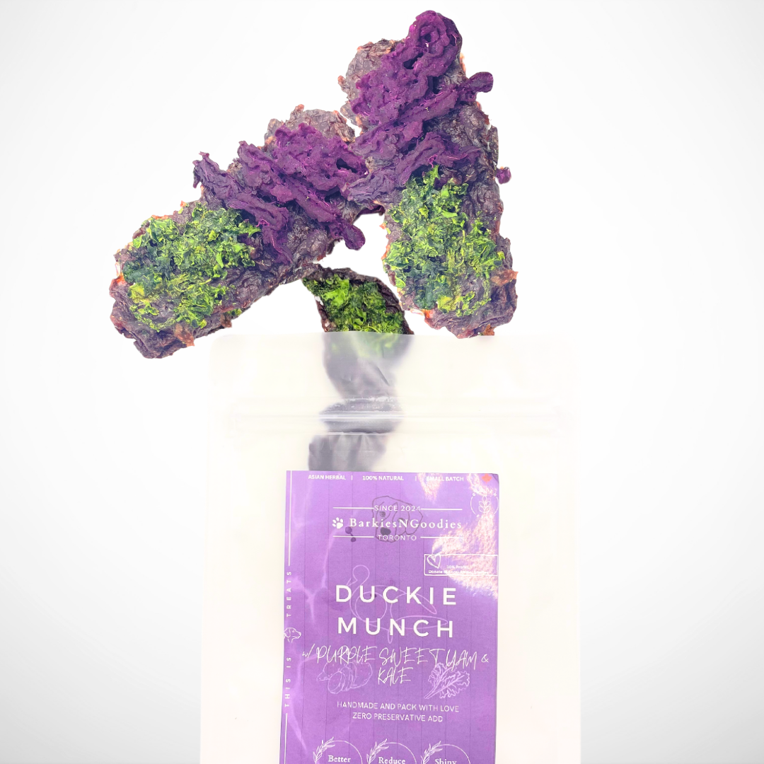 Duckie Munch w/ Purple Sweet Yam & Kale – Tear Stain Fighter