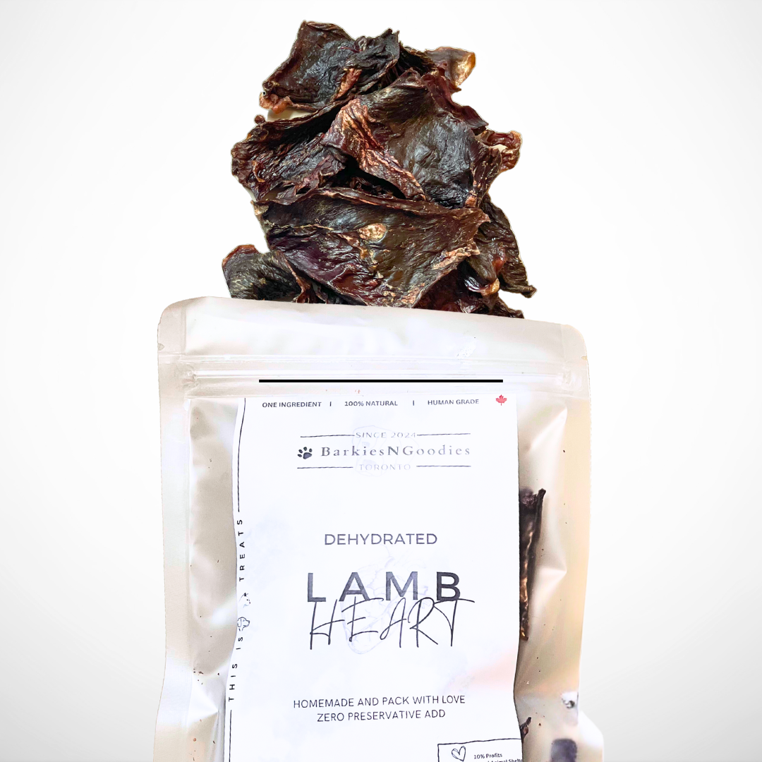 100% Natural Lamb Heart - Air Dry | Delicious Treats for Dogs, Cats