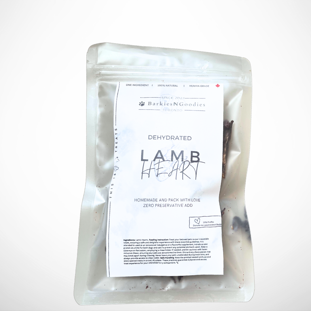 100% Natural Lamb Heart - Air Dry | Delicious Treats for Dogs, Cats