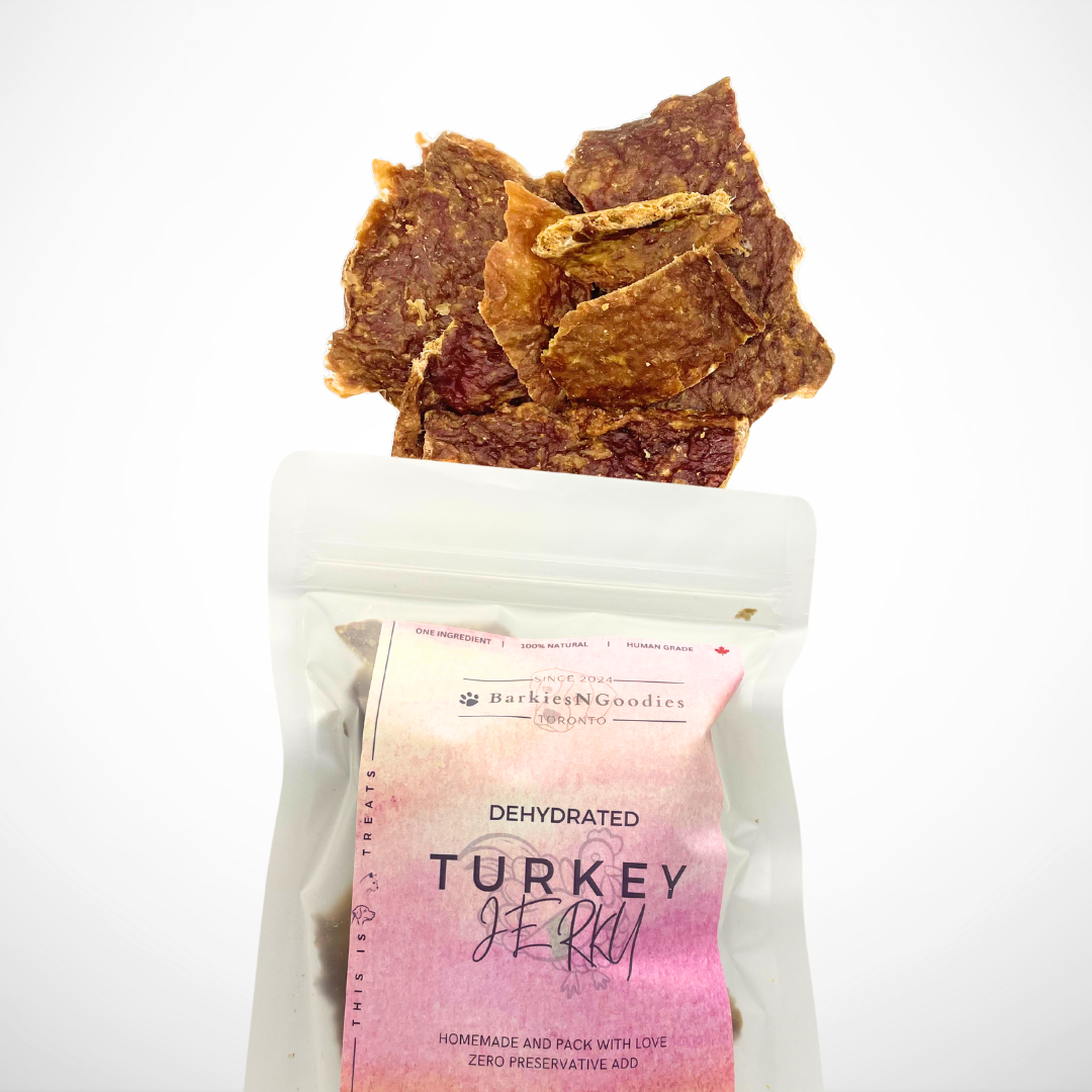 100% Natural Turkey Jerky - Air Dry | Delicious Treats for Dogs, Cats, and Small Animals