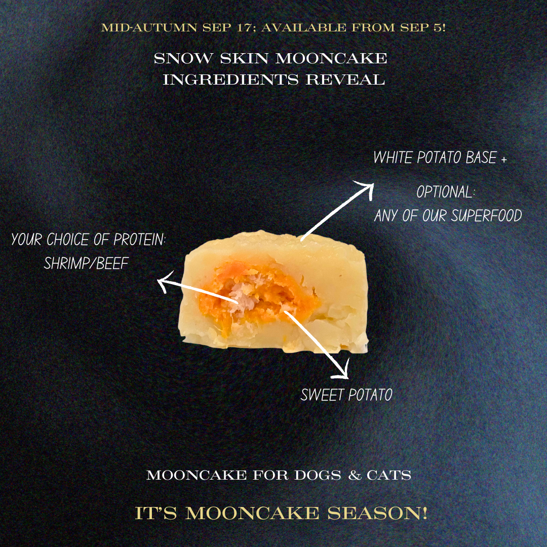 Limited Edition Mooncakes for dogs and cats – Snow Skins Mooncake & Golden Yolk Mooncake