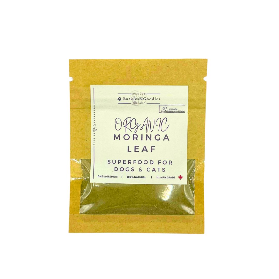 Sampler - Organic Moringa Leaf Powder - Superfood for Dogs and Cats - BarkiesNGoodies